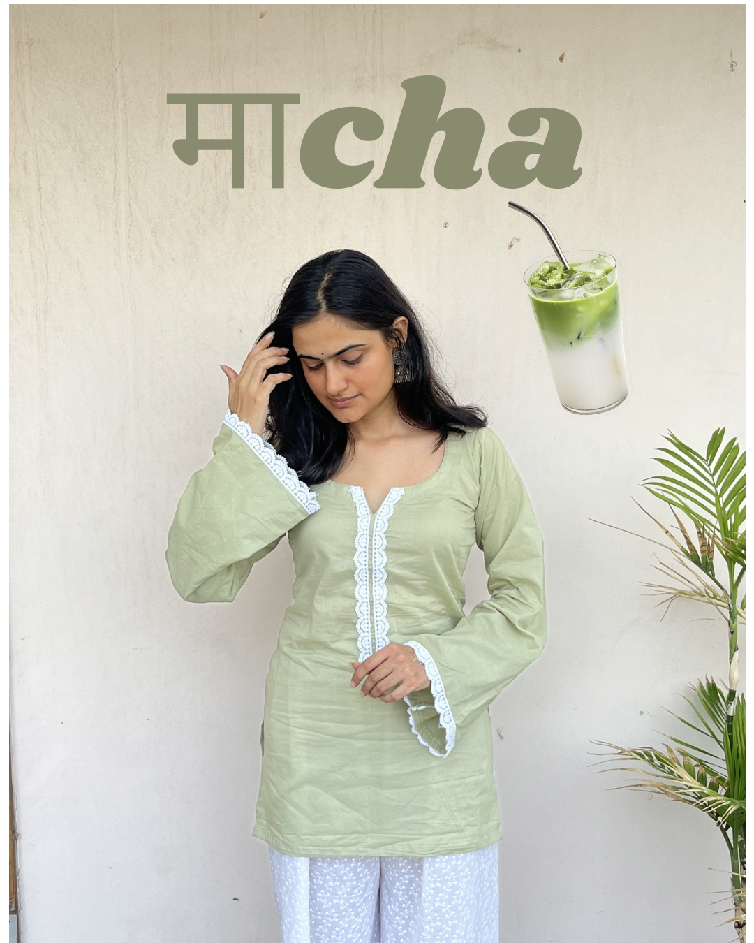 Matcha-Olive green farshi kurti