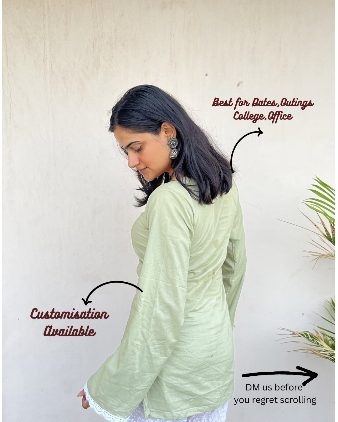 Matcha-Olive green farshi kurti