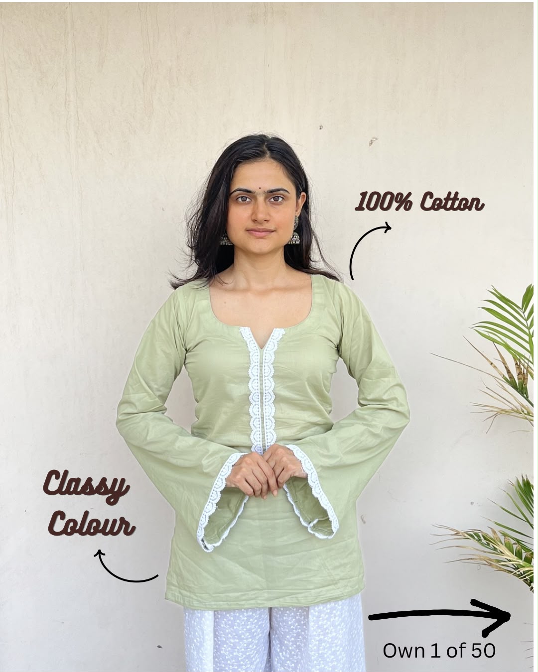 Matcha-Olive green farshi kurti