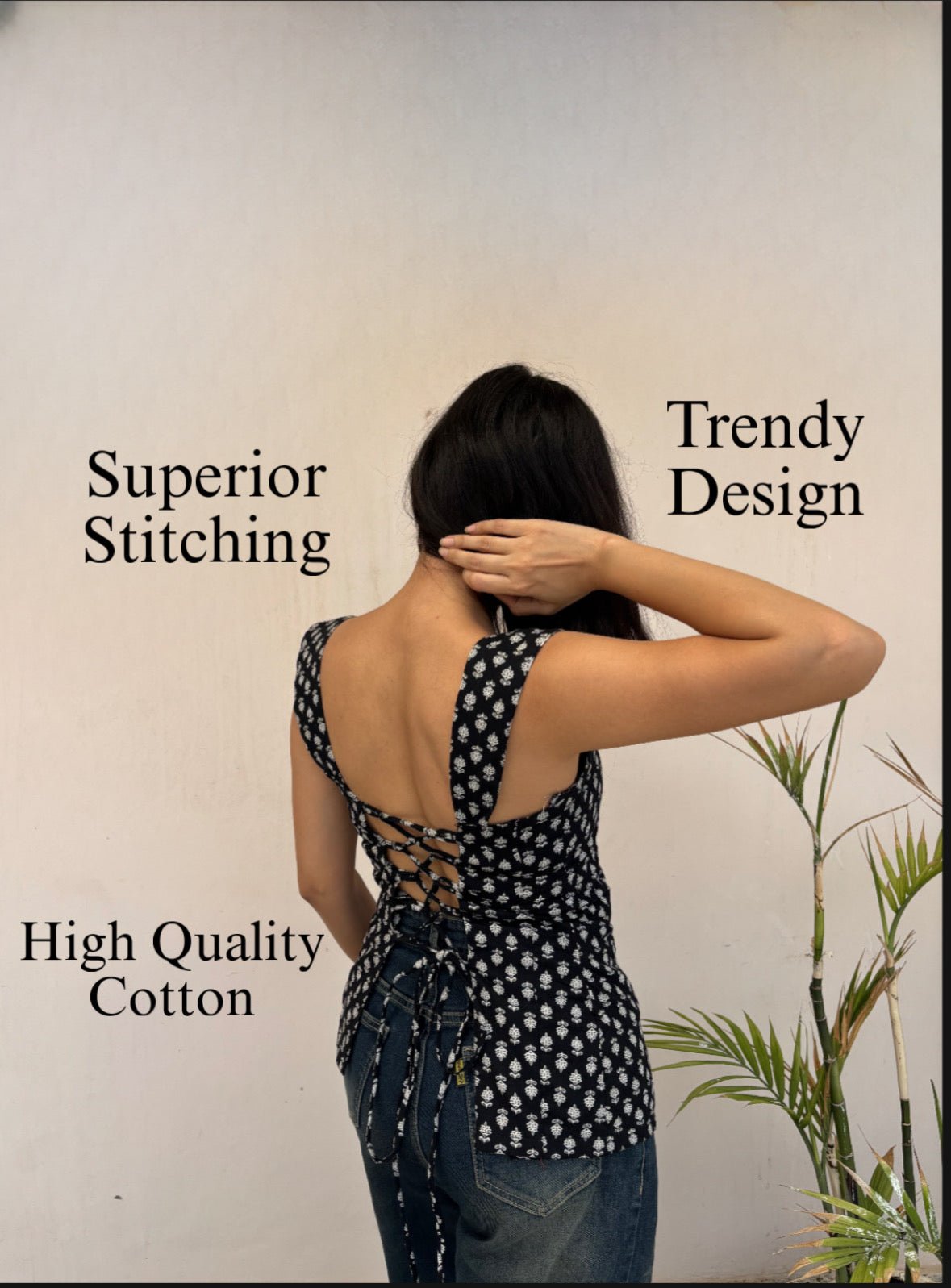 PAARO-Backless kurti top - Roopinee Clothing