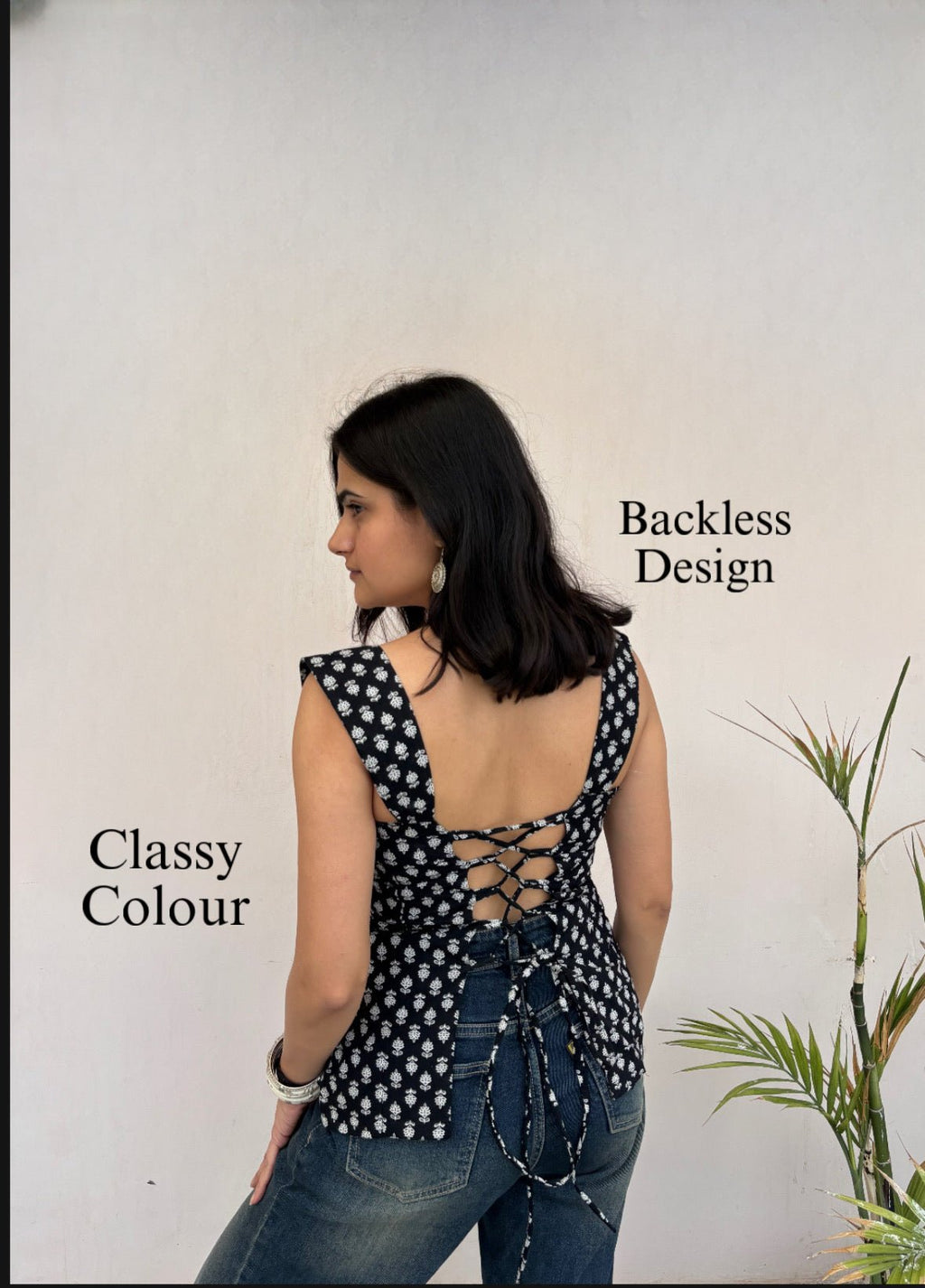 PAARO-Backless kurti top - Roopinee Clothing