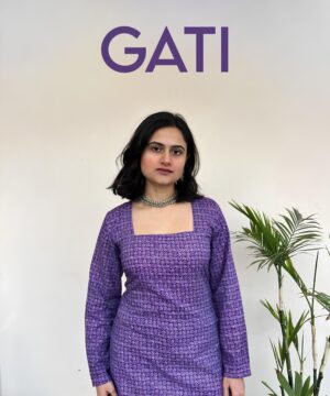 gati dabu print square neck corset short kurti